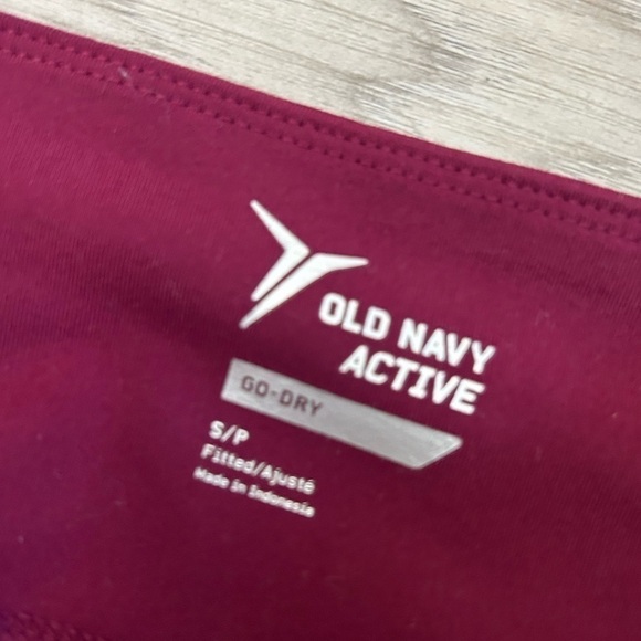 OLD NAVY burgundy compression leggings tights with mesh inserts. Size small-4/6 - Picture 3 of 6